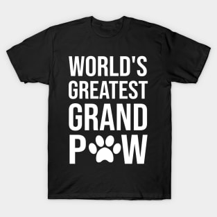 Grandpaw Worlds Greatest Grand Paw Funny Dogs Tee T-Shirt